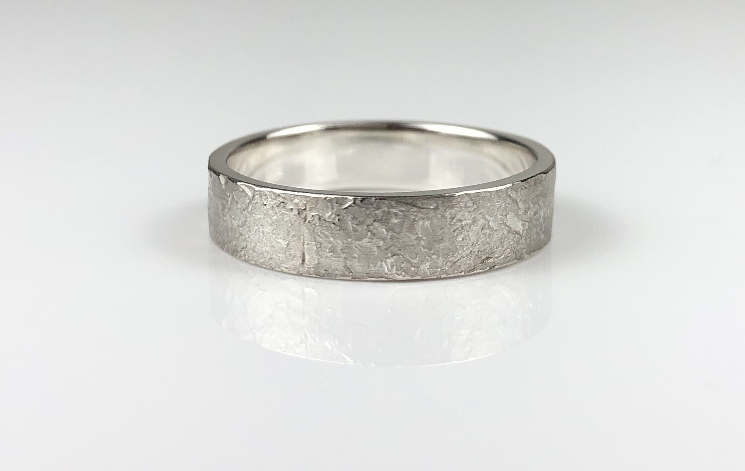 Grandfather Wide 6mm. Band Ring Sterling Silver, Size: Size 9.75
