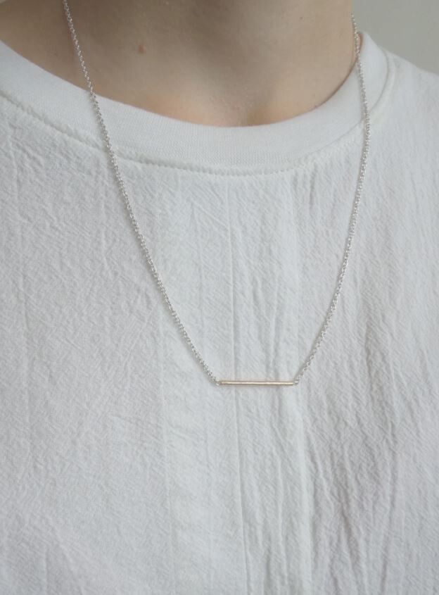 Rustic Line Necklace SS 22"