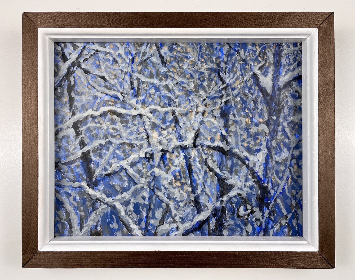 Fred Harrison Artist Painter Handworks Gallery Saint John New Brunswick NB Framed Oil Painting Trees Winter Snow Forest Woods