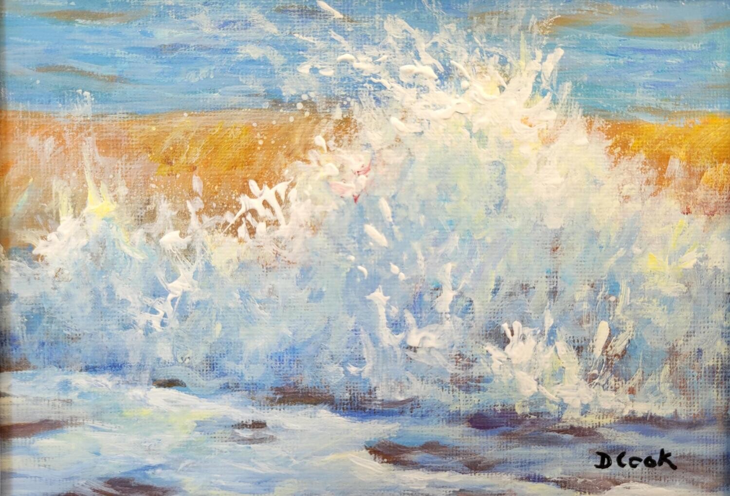 Dale Cook Artist Painter Handworks Gallery Saint John New Brunswick NB Oil Painting Seascape Bay of Fundy Shore Rocks Waves 