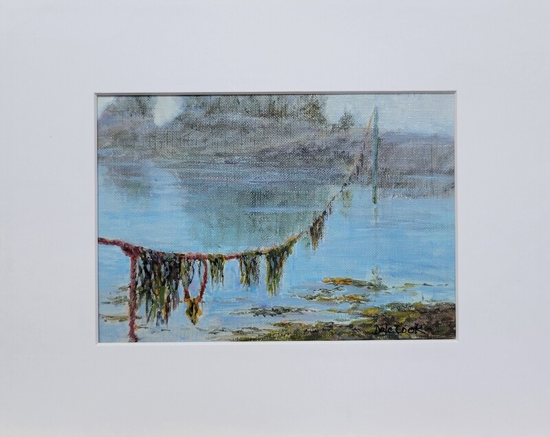 Dale Cook Artist Painter Handworks Gallery Saint John New Brunswick NB Acrylic Painting Seaweed Coastline Pilings Seascape