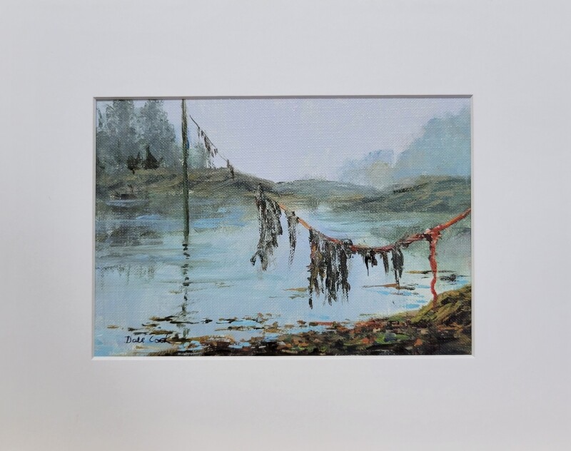 Dale Cook Artist Painter Handworks Gallery Saint John New Brunswick NB Acrylic Painting Seaweed Coastline Pilings Seascape