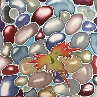 Elena Zamyatina Artist Painter Handworks Gallery Saint John New Brunswick NB Silk Painting Calm Serene Abstract