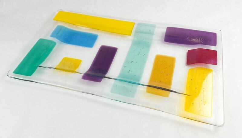 Long Fused Glass Trays 16x9"