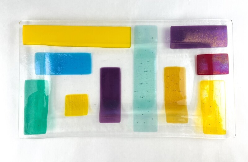 Long Fused Glass Trays 16x9"