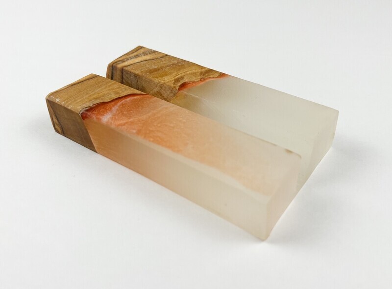Business Card Holder - Olive Wood &amp; Epoxy