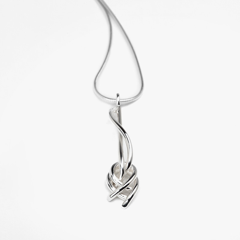 "Connection" Collection Sterling Silver, Option: Connection Pendant Sterling Silver 18" Chain
