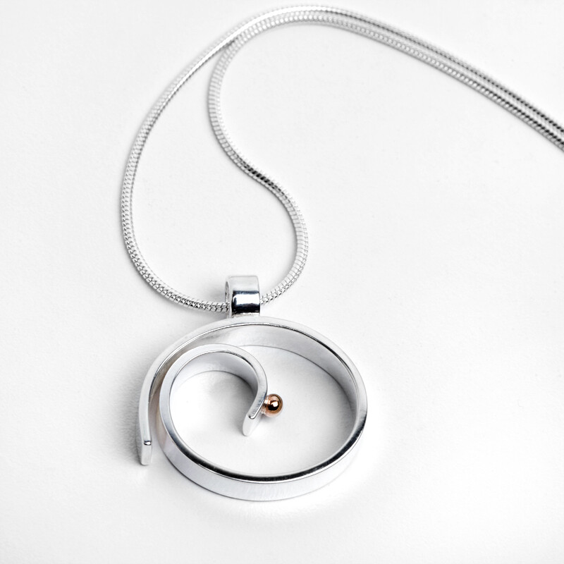 Moments Collection 14K Gold & Sterling Silver, Option: Moments pendant 18"14K Gold & Sterling Silver