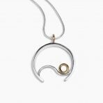 "Contentment" Collection Sterling Silver & 14K Gold, Option: Contentment Pendant SS & 14K Gold 18"