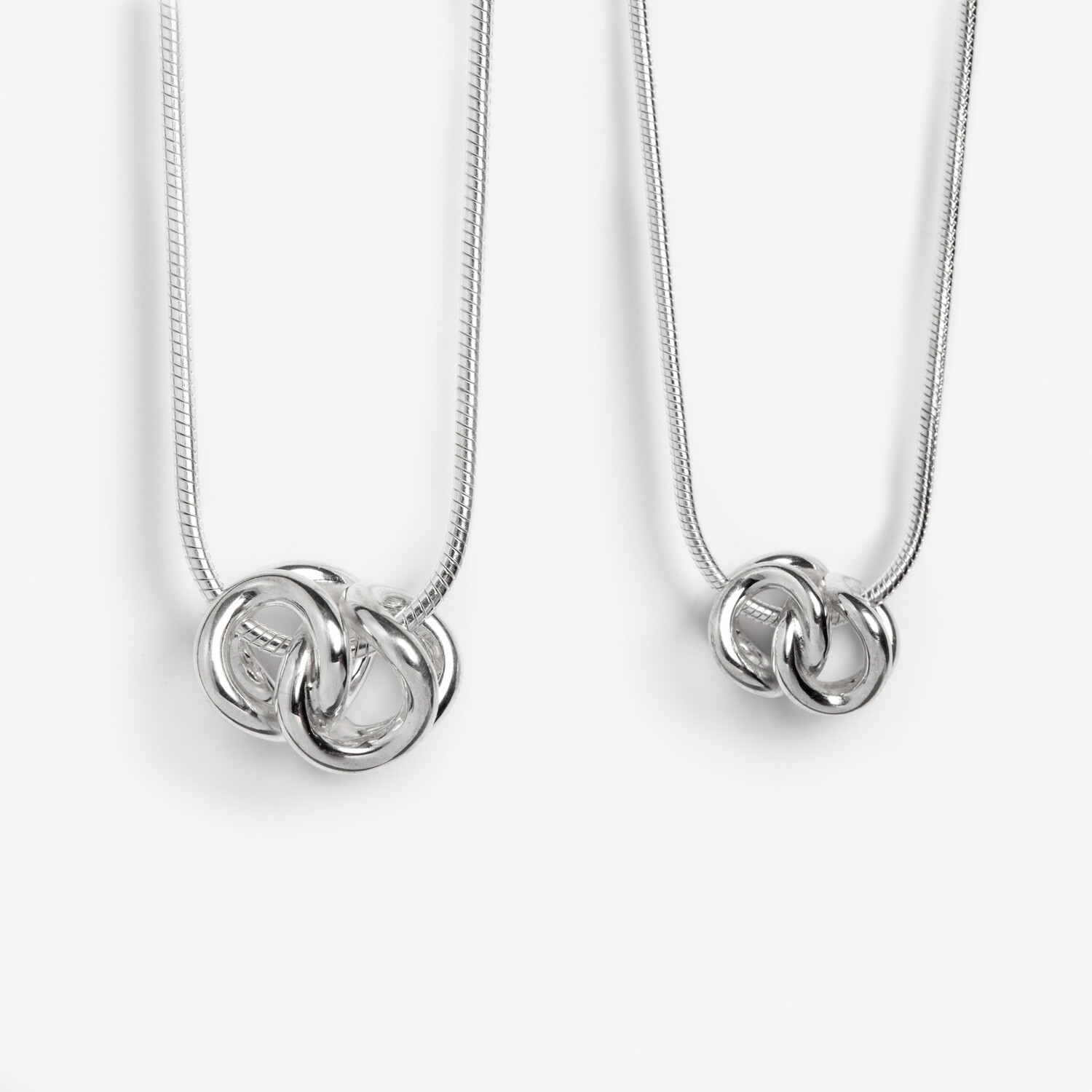 "Hugs" Collection Sterling Silver, Option: Hugs Small Pendant 18" SS (Right)