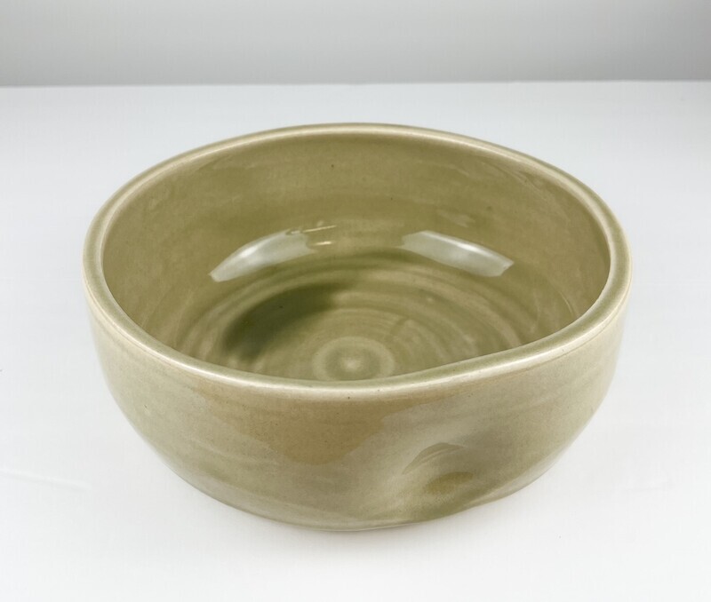 Darren Emenau MNO Saint John New Brunswick Canada Handworks Gallery Canadian Japonesque Pottery Serving Bowl Glossy Cream