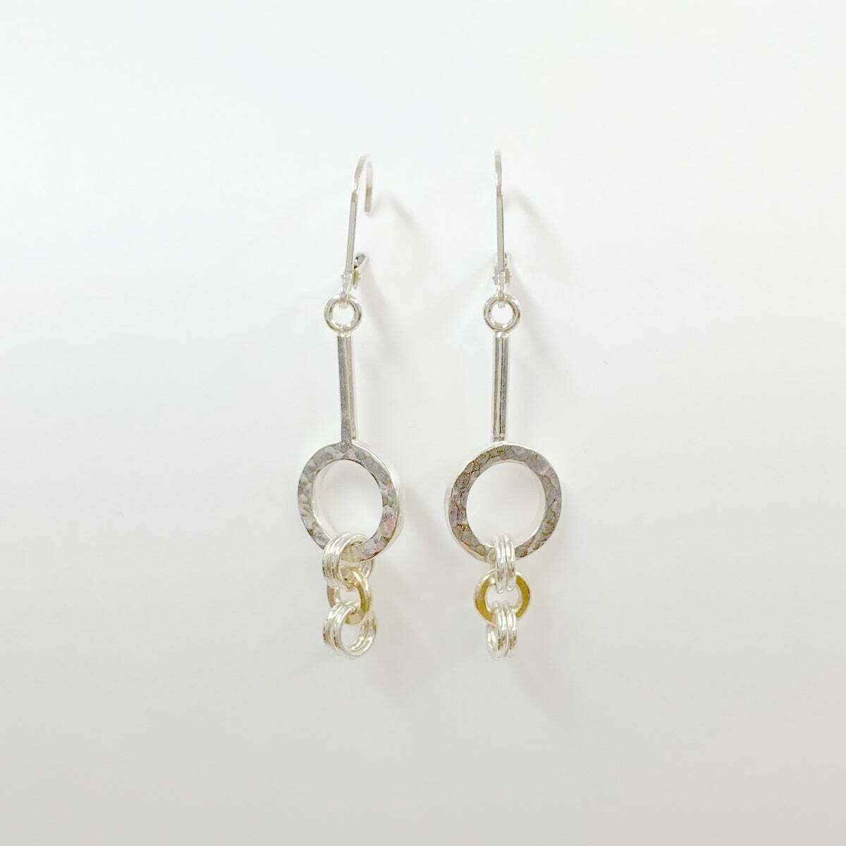 Kindness Collection Sterling SIlver & 14K Gold, Options: Kindness Bar Earrings Sterling Silver/14K Gold