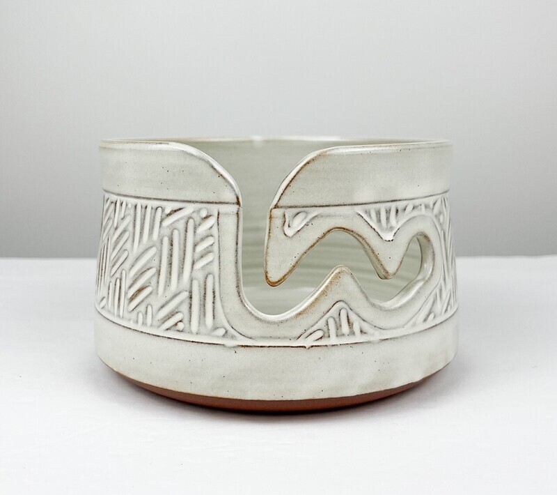 Pottery Yarn Bowl Cream Glaze