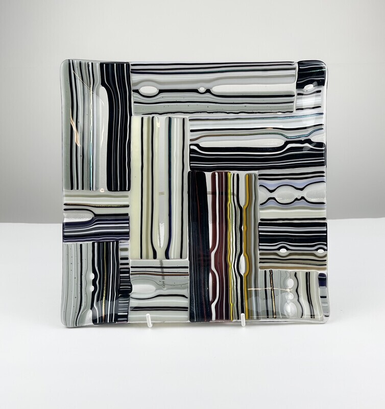 10" Organic Fused Glass Tray