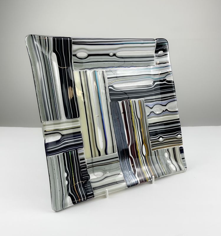 10" Organic Fused Glass Tray
