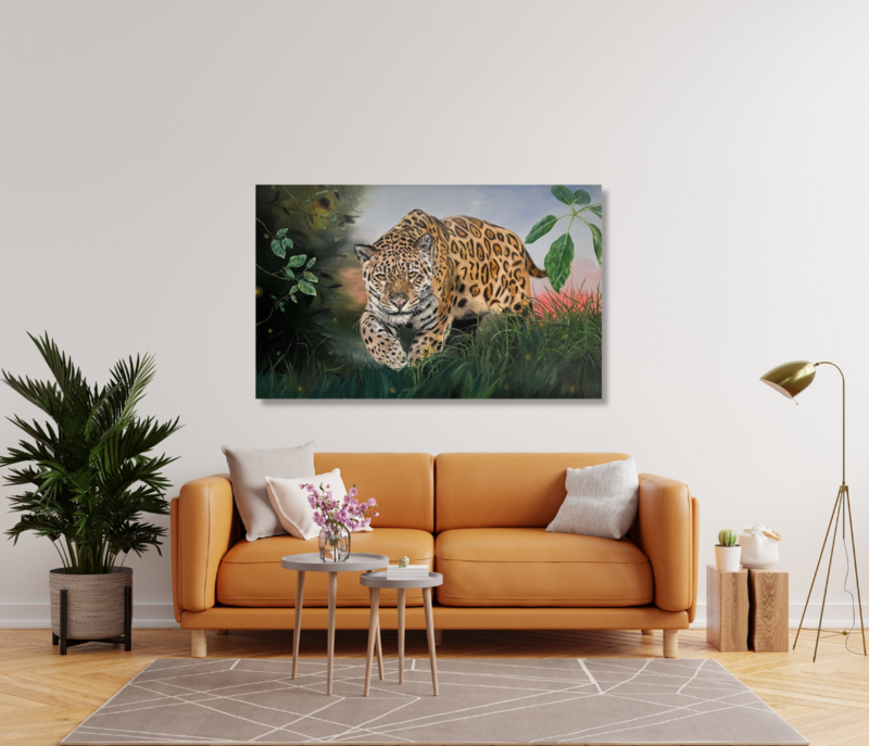 Melissa May Saint John New Brunswick Canada Handworks Canadian Acrylic Painter Realism Cheetah Leopard Cat Shadow Dweller