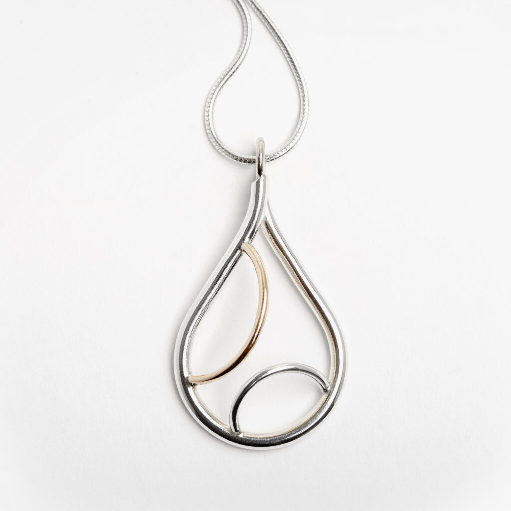 Hope Collection Sterling Silver &amp; 14K Gold, Option: Hope Pendant 18" Sterling Silver/14K Gold