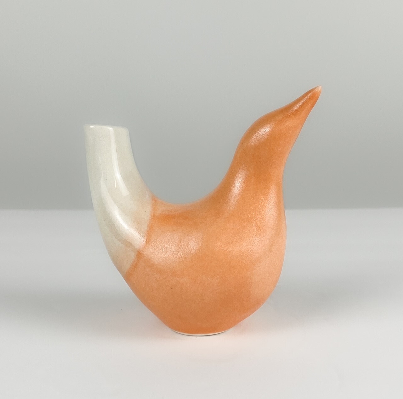Perching Bird Pottery Bud Vase, Option: A- Orange