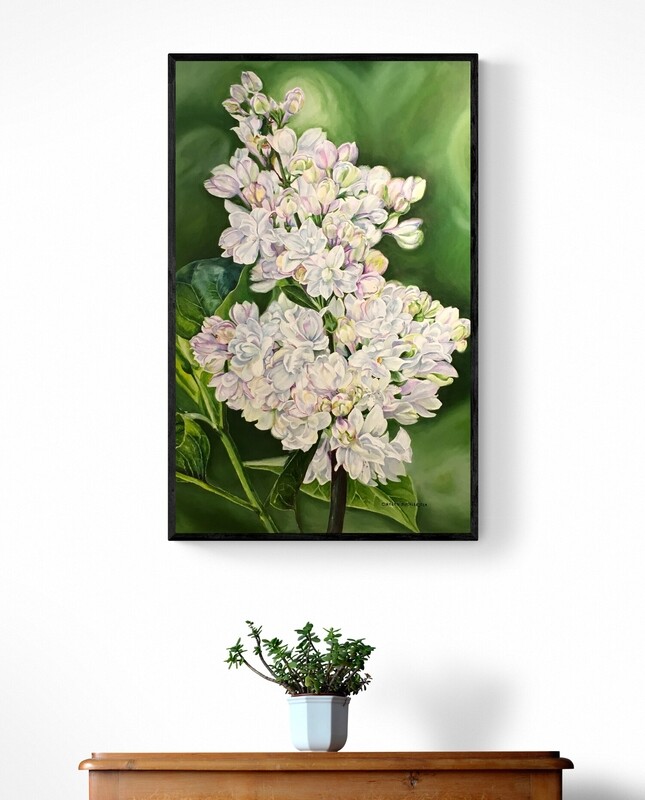 Helen Shideler Artist Painter Handworks Gallery Saint John New Brunswick NB Oil Painting White Flowers Floral Garden Nature