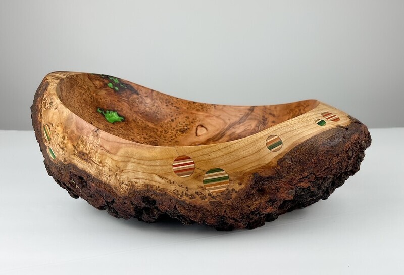 Steve Jones Saint John New Brunswick Canada Handworks Gallery Canadian Wood Black Cherry Burl Wooden Bowl Skateboards Bubbles