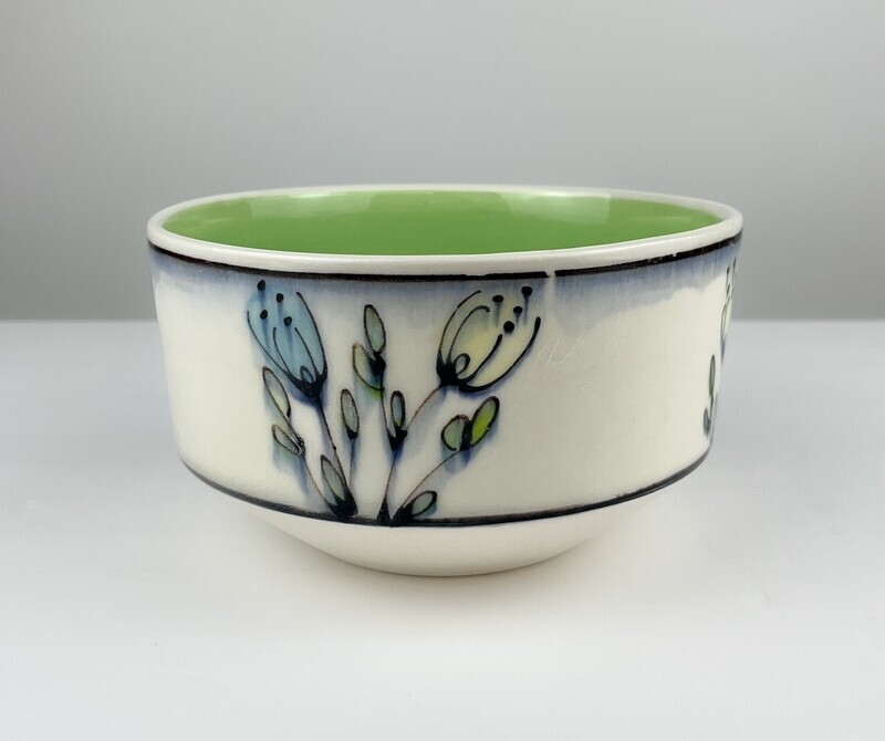 Mid-Mod Small Floral Pottery Bowl