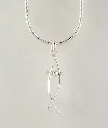 Curves Collection Sterling Silver, Option: Pendant 18"