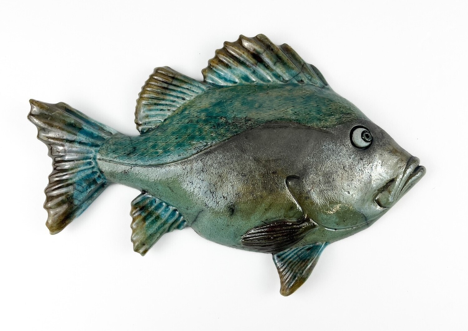 Large Rockfish Pottery Wall Hanging, Option: A