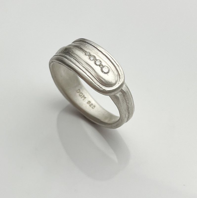 Dimitri Gagnon Morris Saint John New Brunswick Canada Canadian Jewelry Handworks Goldsmith Sterling Silver Ring Diamonds