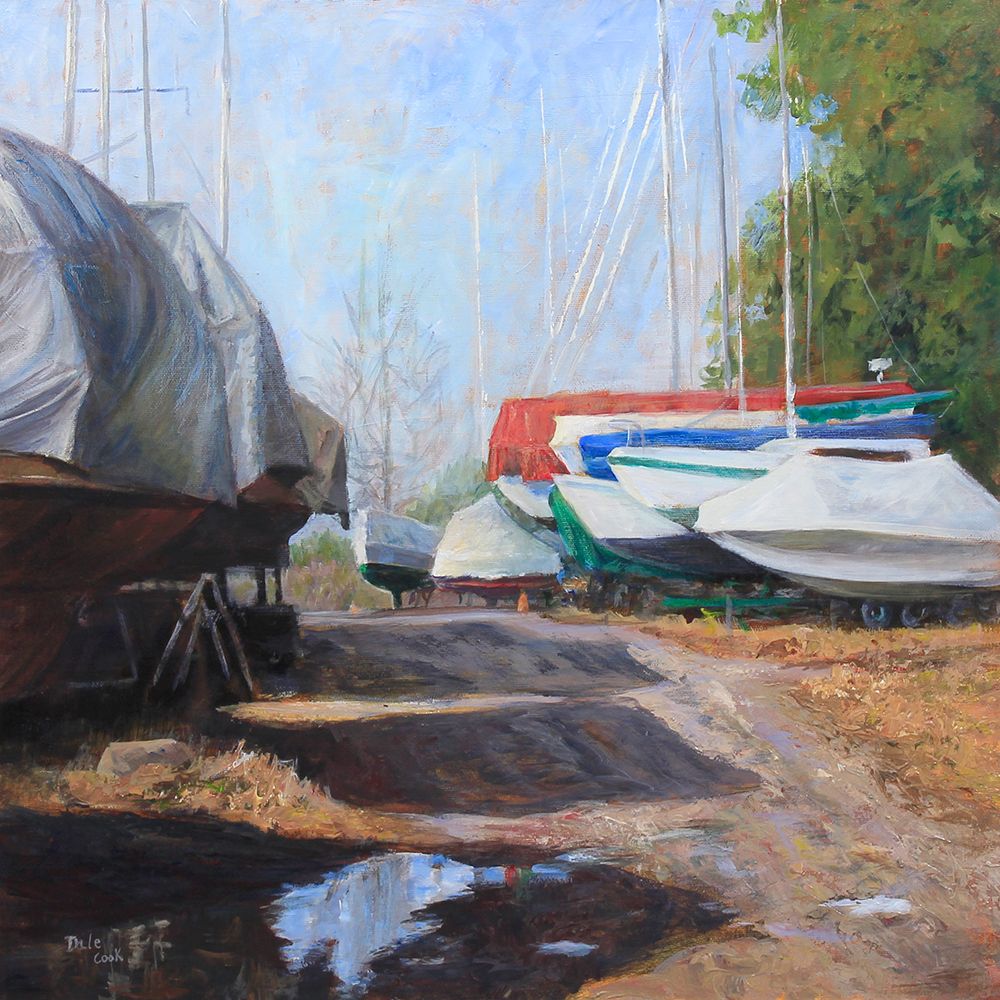 Dale Cook Artist Painter Handworks Gallery Saint John New Brunswick NB Acrylic Painting Boats Rothesay Yacht Club Sailboat