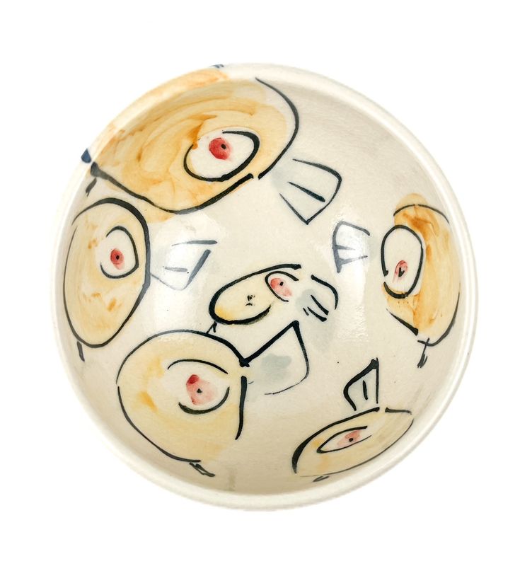 Darren Emenau MNO Saint John New Brunswick Canada Handworks Gallery Canadian Potter Whimsical Pottery Cereal Bowl Birds