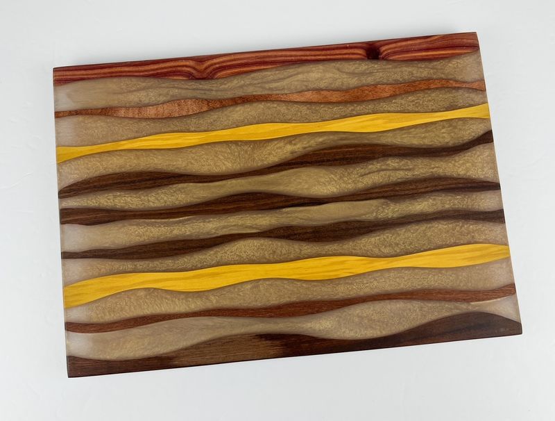 Wooden Board/ Various woods and Epoxy