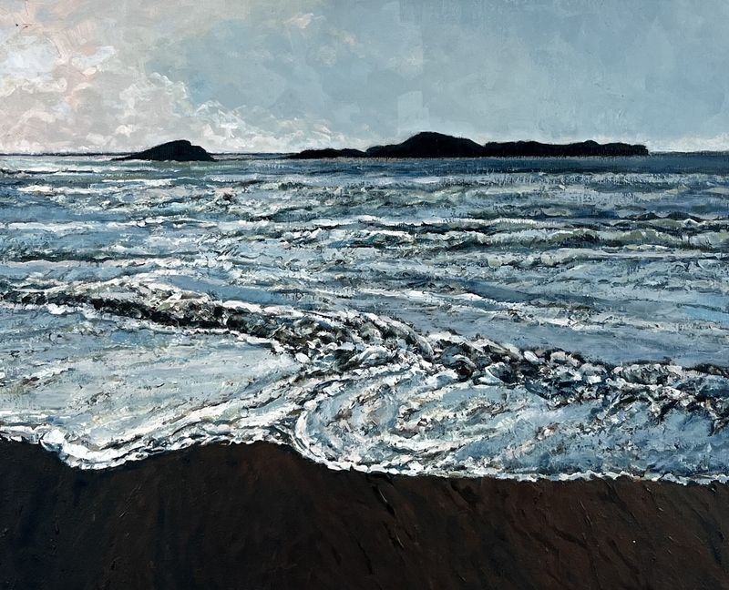Lynn Wigginton Saint John New Brunswick Canada Handworks Canadian Acrylic &amp; Oil Painting "After the Storm" Seascape