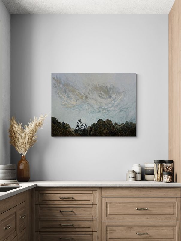Lynn Wigginton Saint John New Brunswick Canada Handworks Canadian Acrylic Oil Painting "After the Storm, Clearing Skies"