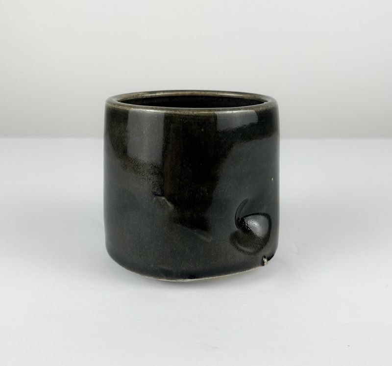 Darren Emenau MNO Saint John New Brunswick Canada Handworks Gallery Canadian Potter Japonesque Thumbprint Tumbler Gloss Black