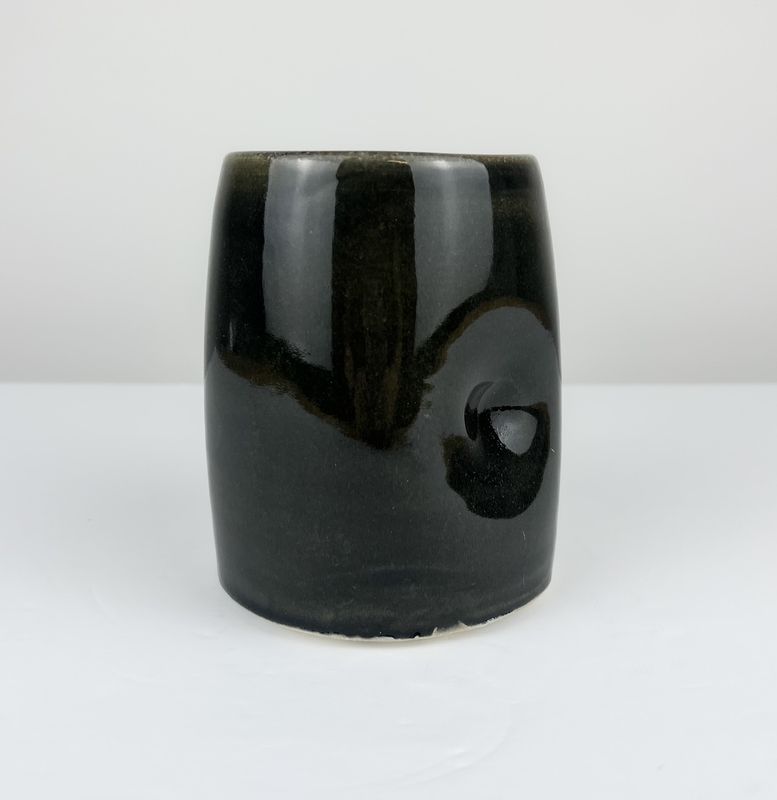 Darren Emenau MNO Saint John New Brunswick Canada Handworks Gallery Canadian Potter Japonesque Pottery Vase - Glossy Black