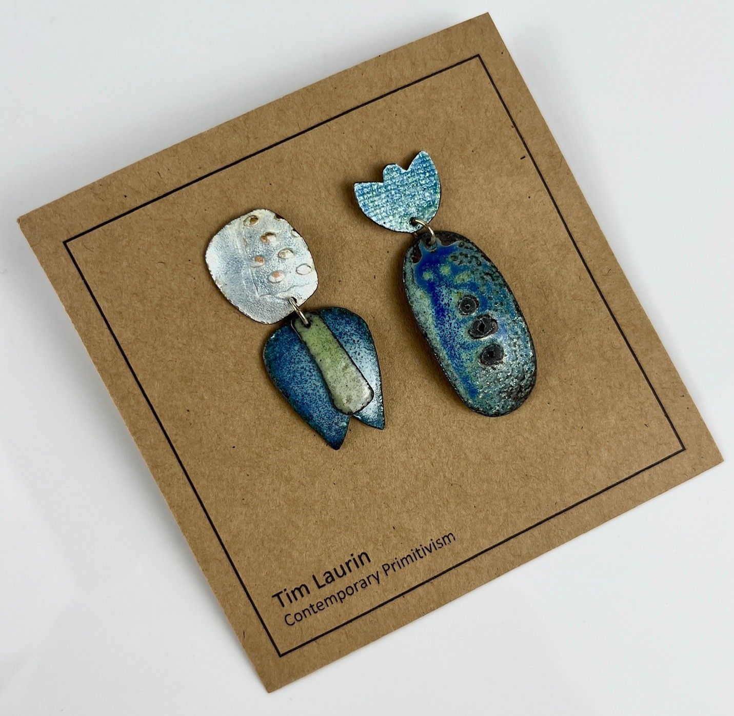 Three Piece Construction Earrings, Option: A