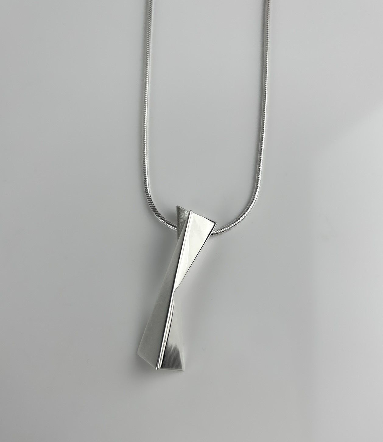 Pieces Collection Sterling Silver, Option: Pendant 18" on Snake Chain