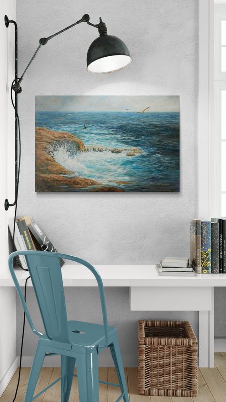 "Fair Winds Over The Atlantic" 24x36" Oil on Canvas Painting