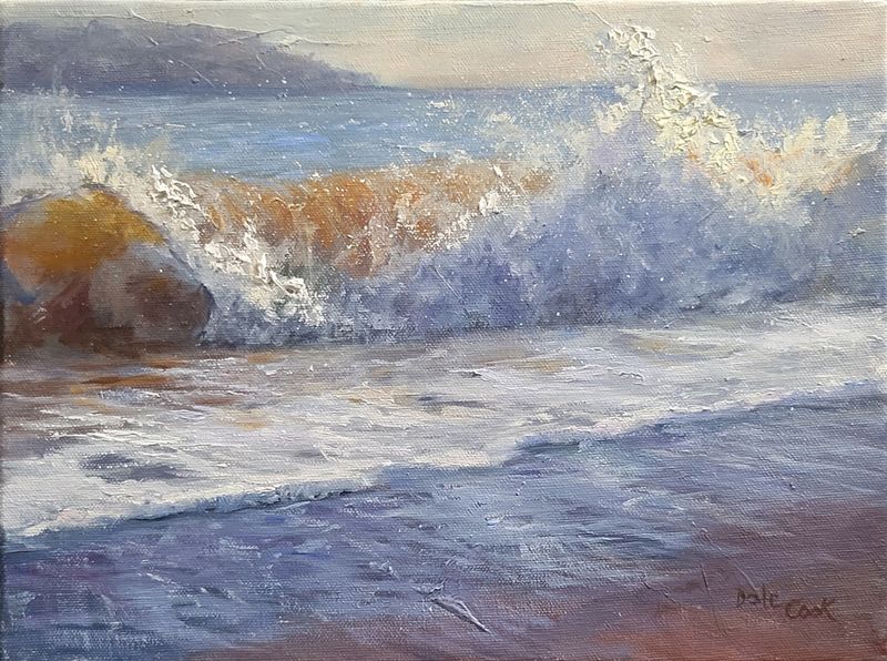Dale Cook Artist Painter Handworks Gallery Saint John New Brunswick NB Oil Painting Seascape Ocean Waves Rocks Shore Nature