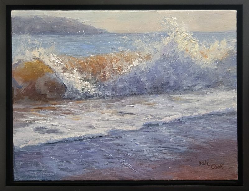 Dale Cook Artist Painter Handworks Gallery Saint John New Brunswick NB Oil Painting Seascape Ocean Waves Rocks Shore Nature