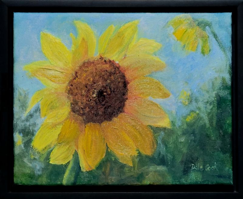 Dale Cook Artist Painter Handworks Gallery Saint John New Brunswick NB Oil Painting Flower Sunflower Floral Garden Yellow