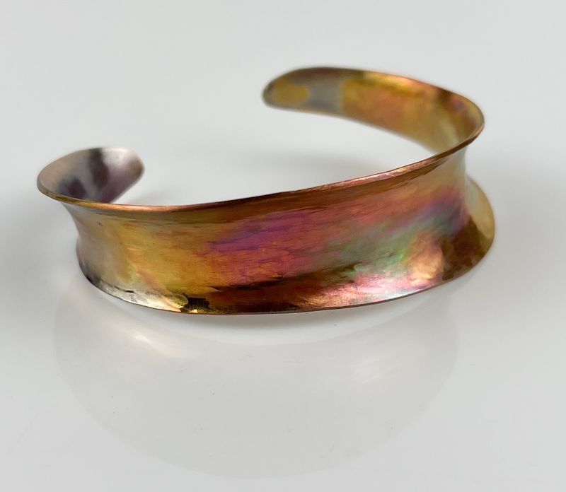 Patty Goodine Five Crows Silver Saint John New Brunswick Canada Handworks Canadian Jeweler Copper Cuff