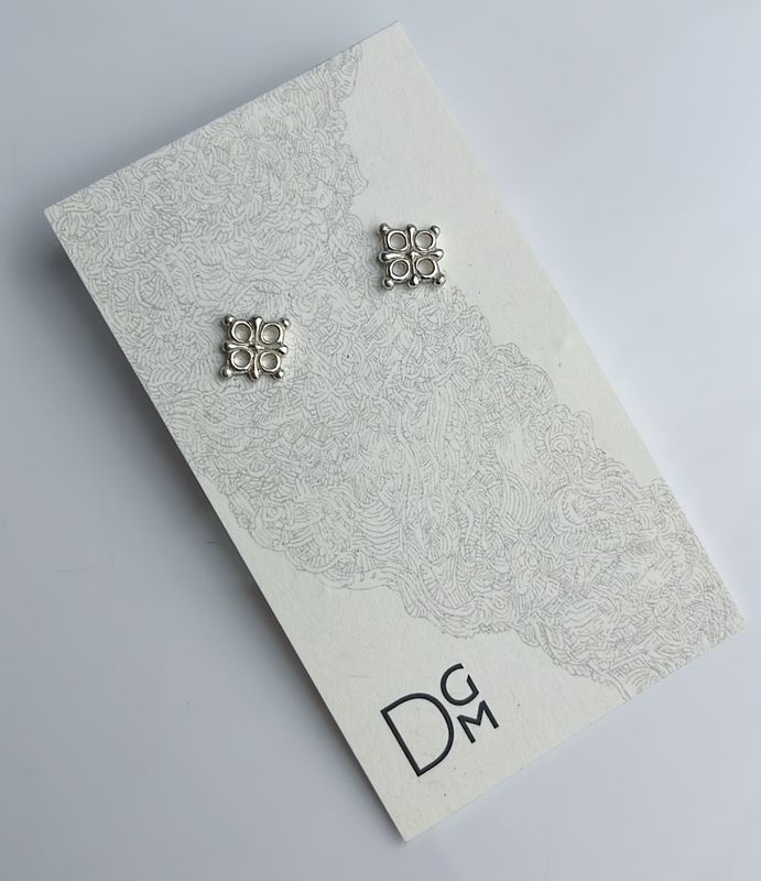Dimitri Gagnon Morris Saint John New Brunswick Canada Canadian Jewelry Handworks Goldsmith Silver Cross Studs Earrings