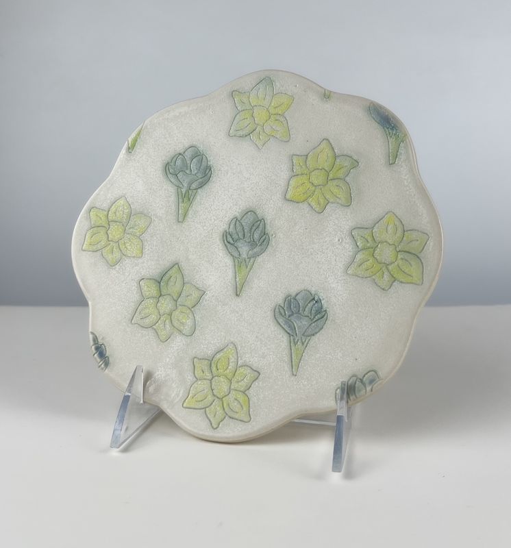 Handbuilt Floral Side Plate Handbuilt Floral Side Plate