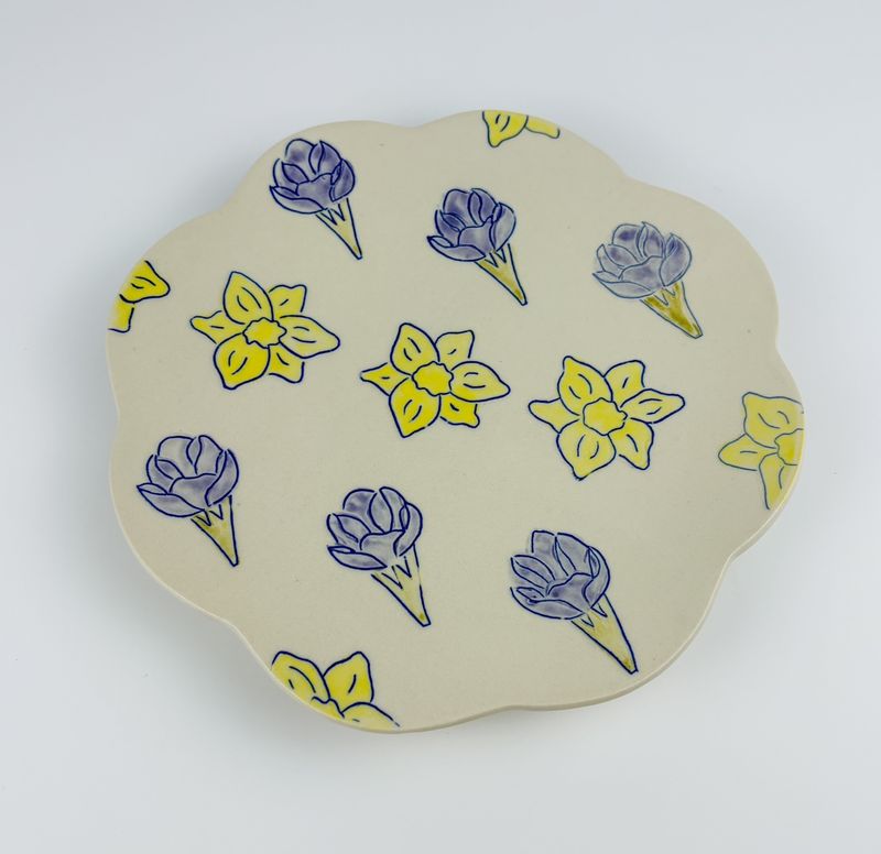 Handbuilt Floral Side Plate