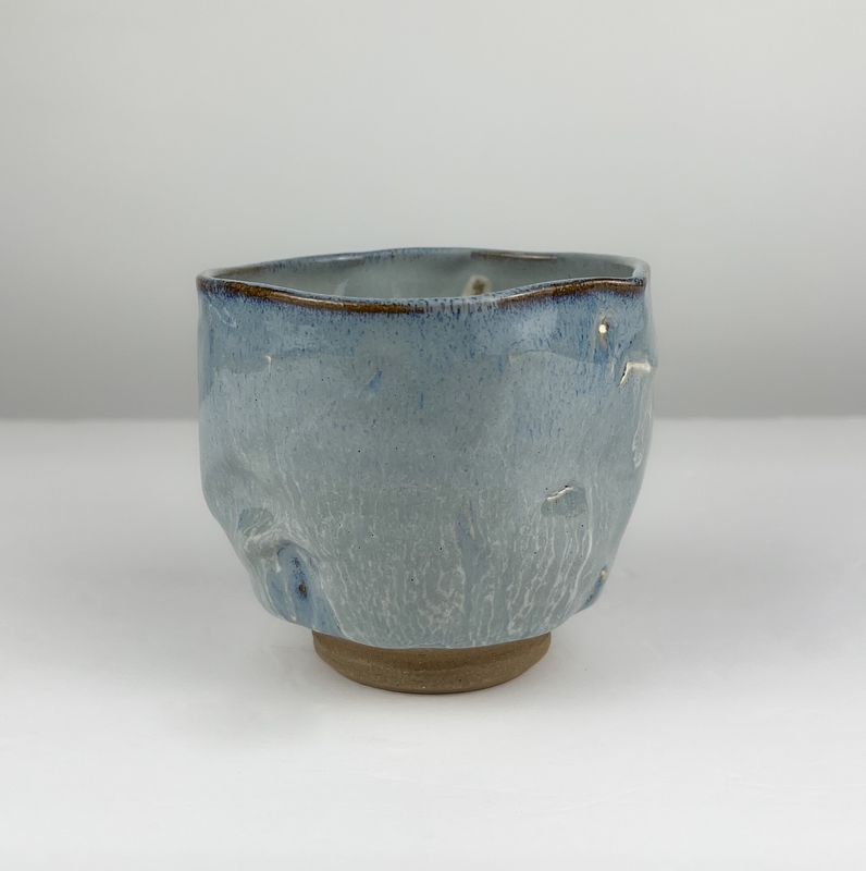 Chris Doiron Saint John New Brunswick Canada Handworks Gallery Canadian Pottery Coffee Tea Bowl Cup Light Blue