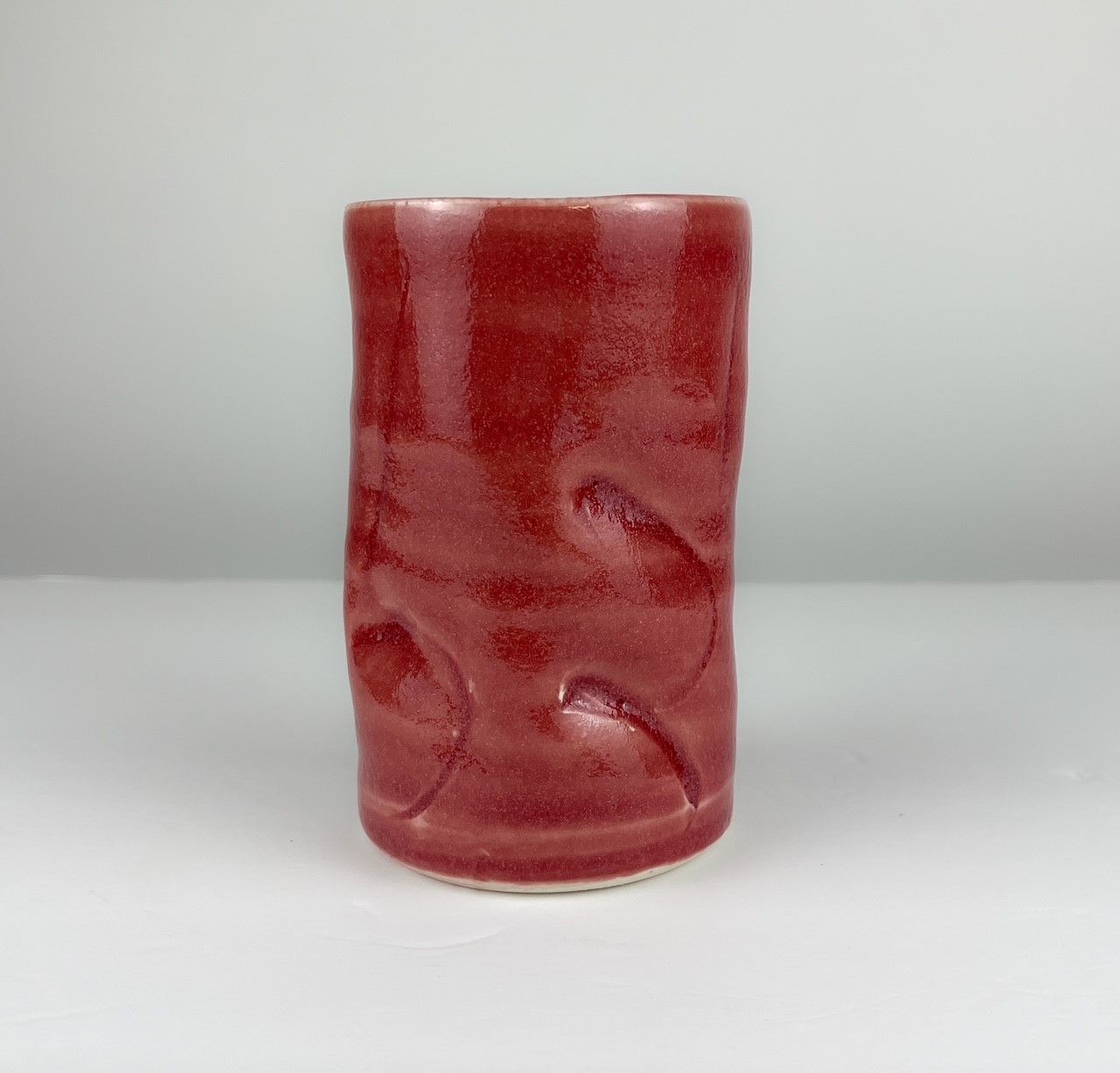 Chris Doiron Saint John New Brunswick Canada Handworks Gallery Canadian Pottery Tumbler Red