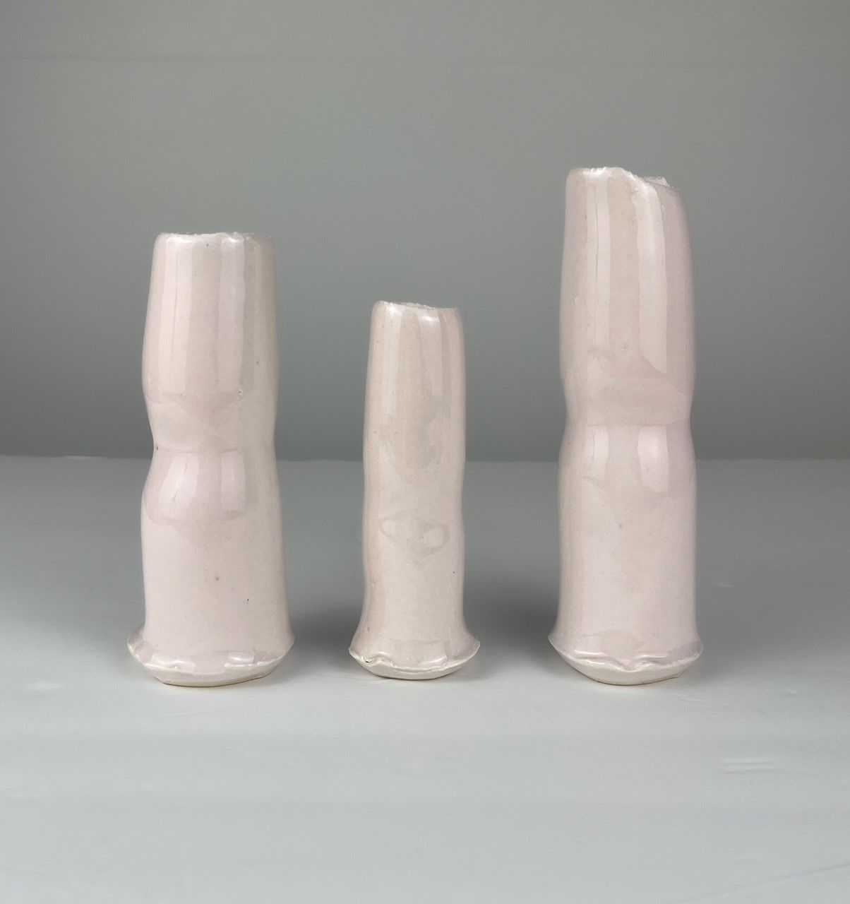 Darren Emenau MNO Saint John New Brunswick Canada Handworks Gallery Canadian Potter Japonesque Pottery Bud Vase Glossy Pink