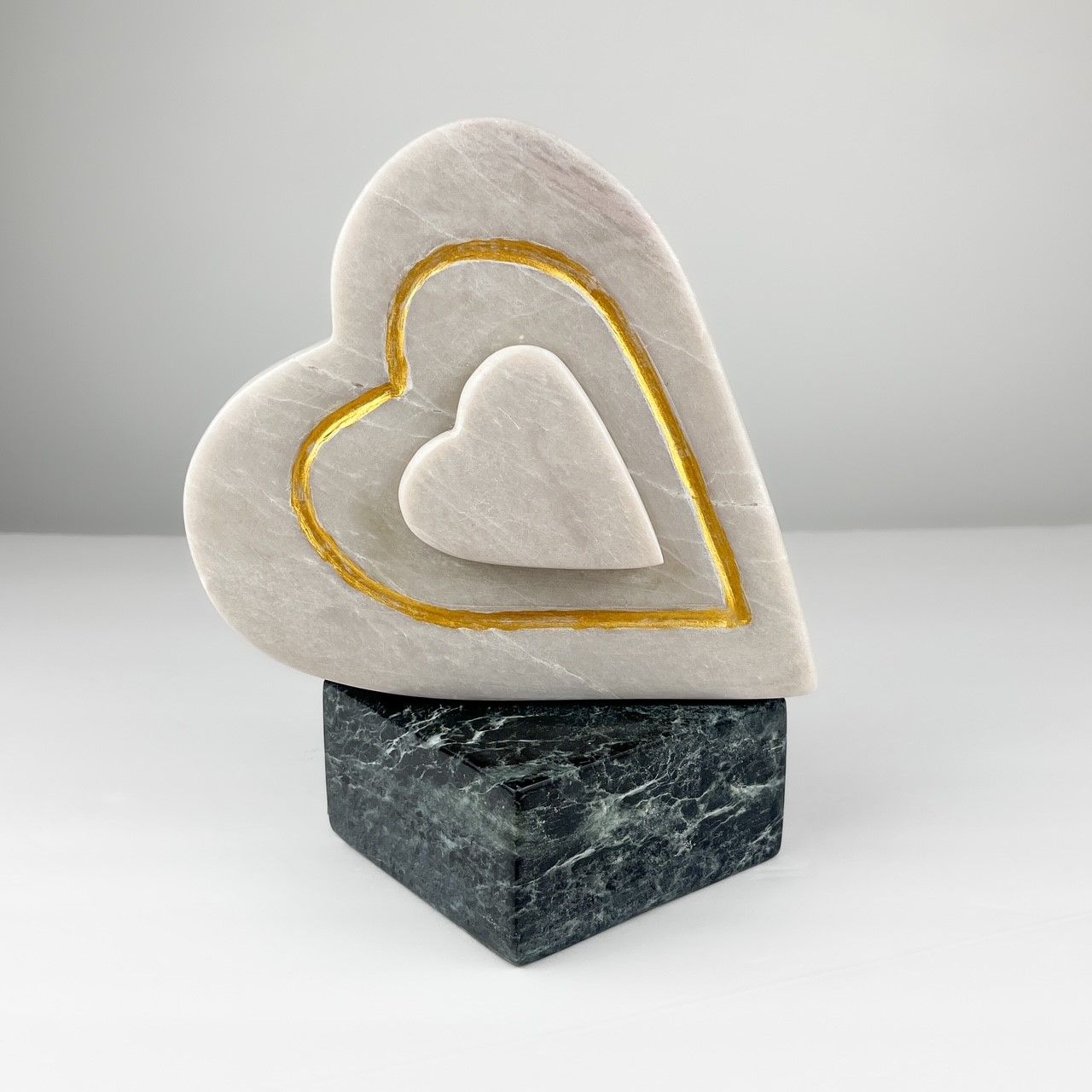 "Always in my Heart" Soapstone Sculpture 8.5x7x4"