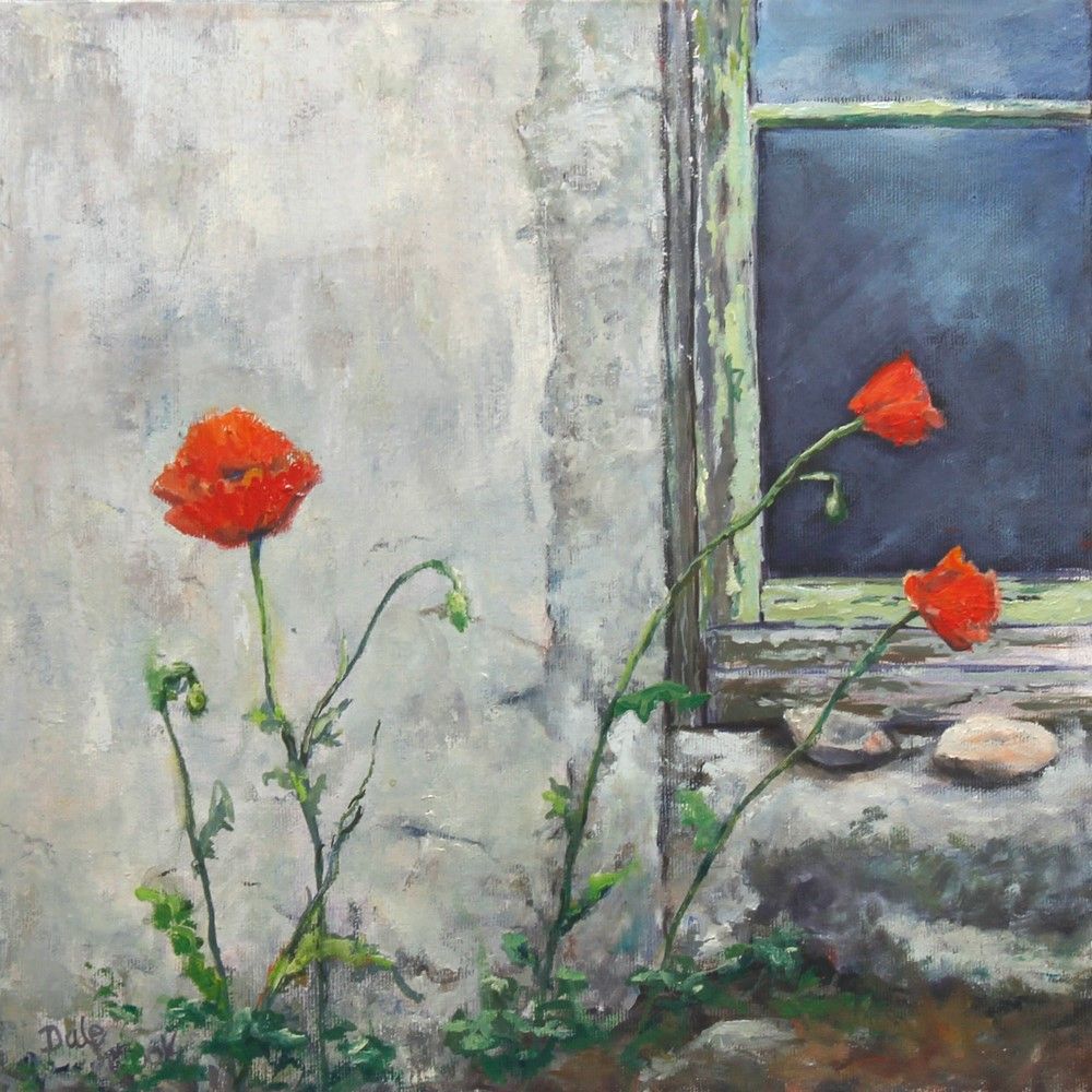 Dale Cook Artist Painter Handworks Gallery Saint John New Brunswick NB Oil Painting Marianne Wall Poppy Poppies Flower Floral